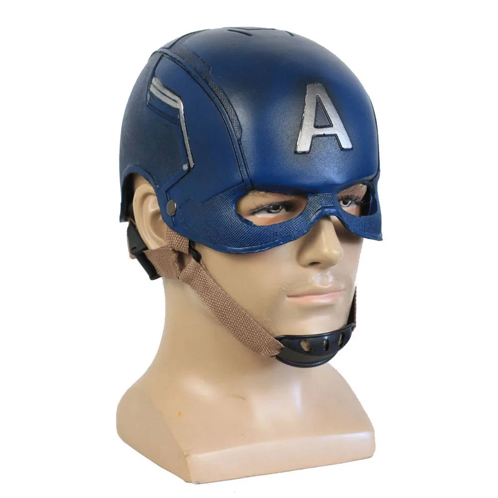 NEW Captain America 1:1 Cosplay Helmet The Avengers Steven Halloween Fancy Mask 